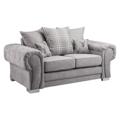 Product photograph of Verona Scatterback Grey 2 Seater Sofa from Choice Furniture Superstore