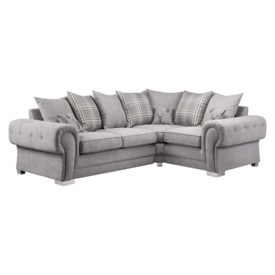 Product photograph of Verona Scatterback Tufted Right Hand Facing Corner Sofa from Choice Furniture Superstore