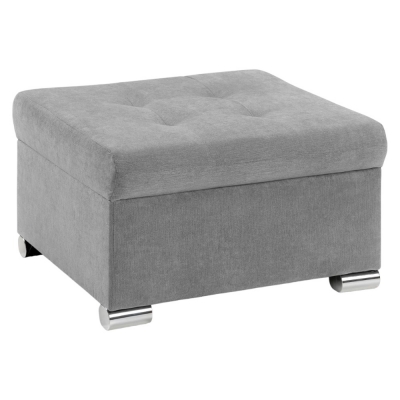 Product photograph of Weronika Grey Tufted Footstool from Choice Furniture Superstore