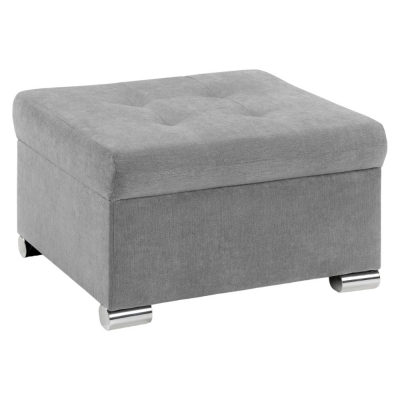 Product photograph of Weronika Grey Footstool from Choice Furniture Superstore