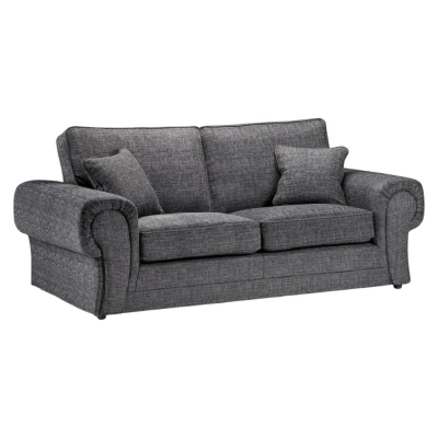 Product photograph of Wilcot Grey Tufted 3 Seater Sofa from Choice Furniture Superstore
