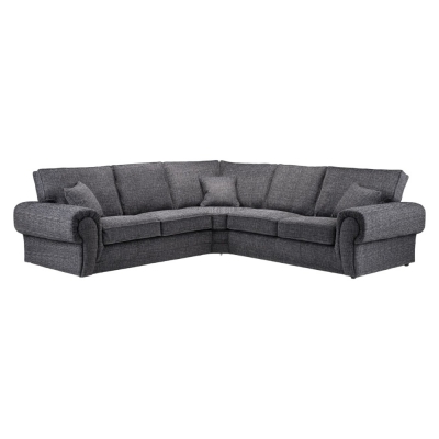 Product photograph of Wilcot Grey Large Corner Sofa from Choice Furniture Superstore