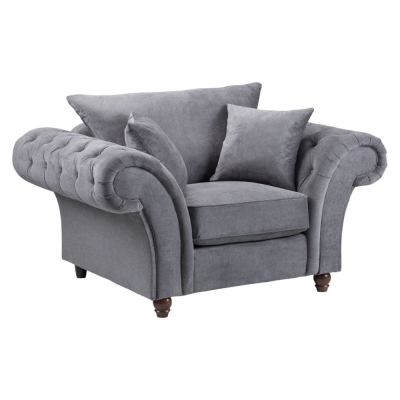 Product photograph of Windsor Fullback Grey Armchair from Choice Furniture Superstore