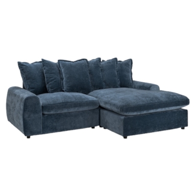 Product photograph of Winnie Blue Left Hand Facing Corner Sofa from Choice Furniture Superstore