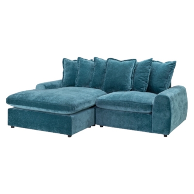 Product photograph of Winnie Teal Right Hand Facing Corner Sofa from Choice Furniture Superstore