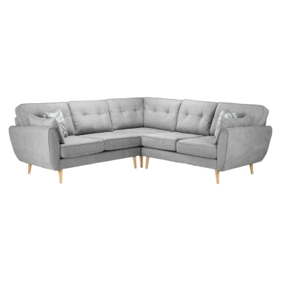 Product photograph of Zinc Grey Large Corner Sofa from Choice Furniture Superstore