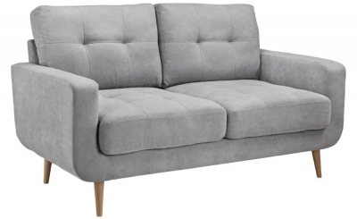 Product photograph of Aurora Grey Tufted 2 Seater Sofa from Choice Furniture Superstore