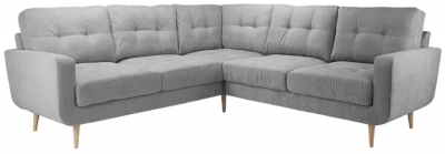 Product photograph of Aurora Grey Large Corner Sofa from Choice Furniture Superstore