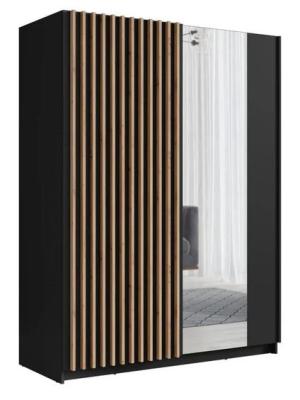 Dalia Black Oak 2 Door Sliding Wardrobe