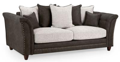 Bella Brown Faux Leather 3 Seater Sofa