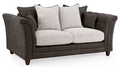 Bella Brown Faux Leather 2 Seater Sofa