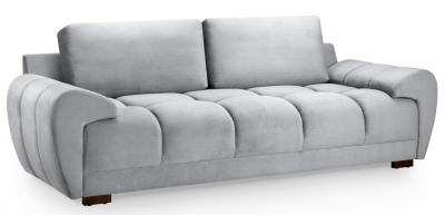 Azzuro Grey Velvet Fabric 3 Seater Sofa