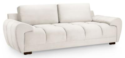 Azzuro Cream Velvet Fabric 3 Seater Sofa