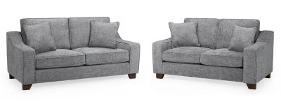 Nebraska Slate Grey Fabric 32 Seater Sofa