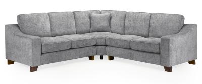 Nebraska Slate Grey Fabric Large Corner Sofa Suite