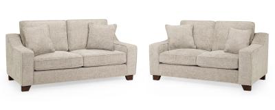 Nebraska Beige Fabric 32 Seater Sofa