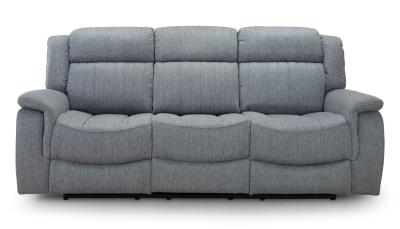 Linden Grey Fabric 3 Seater Recliner Sofa