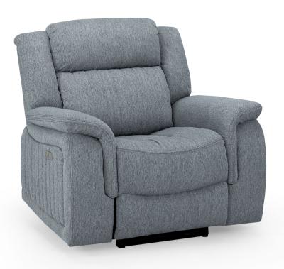 Linden Grey Fabric Recliner Armchair