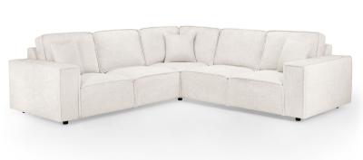 Mary Cream Fabric Large Corner Sofa Suite