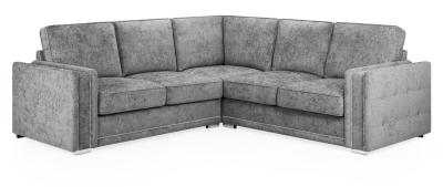 Bentley Charcoal Fabric Large Corner Sofa Suite