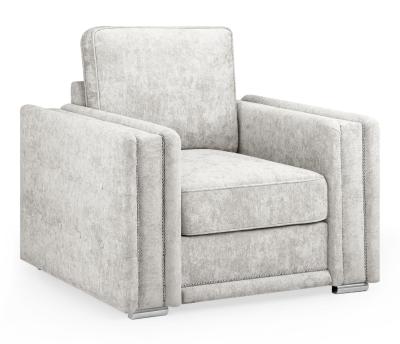 Bentley Silver Fabric Armchair