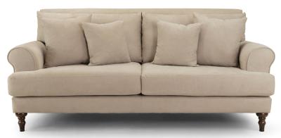 Summer Beige Fabric 3 Seater Sofa