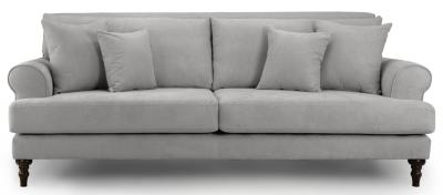 Summer Grey Fabric 4 Seater Sofa