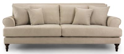 Summer Beige Fabric 4 Seater Sofa