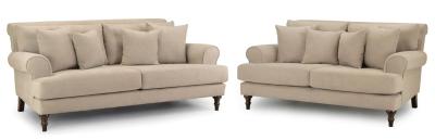 Product photograph of Summer Beige Fabric 3 2 Seater Sofa from Choice Furniture Superstore