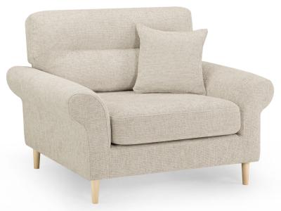 Florence Beige Fabric Armchair