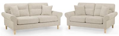 Florence Beige Fabric 32 Seater Sofa