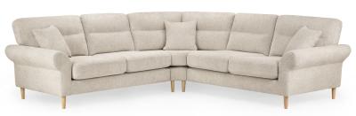 Florence Beige Fabric Large Corner Sofa Set