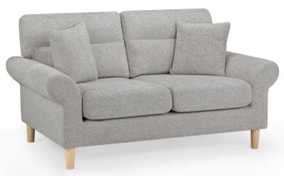 Florence Silver Fabric 2 Seater Sofa