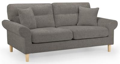 Florence Mocha Fabric 3 Seater Sofa