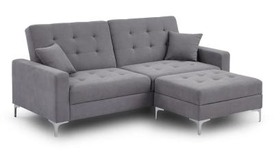 Brook Grey Fabric Universal Corner Click Clack Sofabed