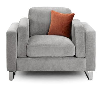 Kingston Grey Fabric Armchair