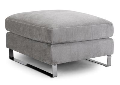 Kingston Grey Fabric Footstool