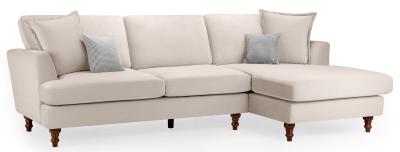 Bari Beige Fabric Right Hand Facing Corner Sofa