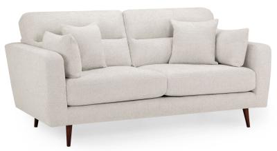 Zenith Beige Fabric 3 Seater Sofa