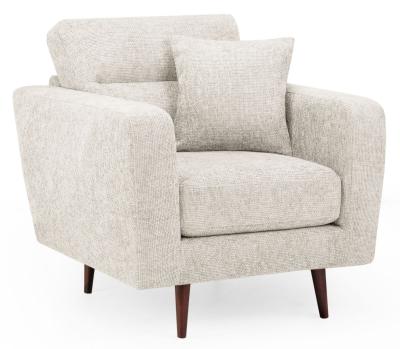 Zenith Beige Fabric Armchair