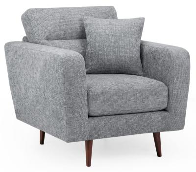 Zenith Grey Fabric Armchair