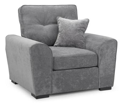 Maxwell Grey Fabric Armchair