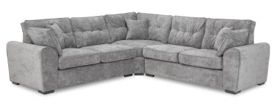 Maxwell Grey Fabric Large Corner Sofa