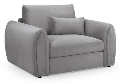 Mirabel Grey Fabric Armchair