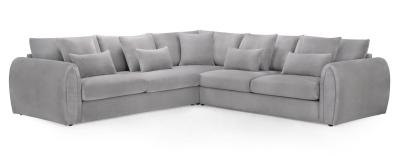 Mirabel Grey Fabric Large Corner Sofa