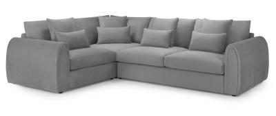 Mirabel Grey Fabric Left Hand Facing Corner Sofa