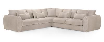 Product photograph of Mirabel Mocha Fabric Large Corner Sofa from Choice Furniture Superstore