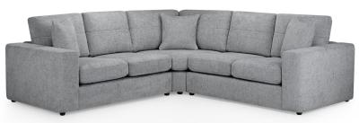 Chestnut Grey Fabric Large Corner Sofa