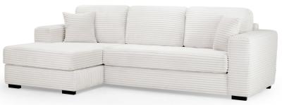 Harmony Ivory Fabric Left Hand Facing Corner Sofa