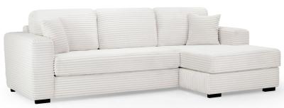 Harmony Ivory Fabric Right Hand Facing Corner Sofa